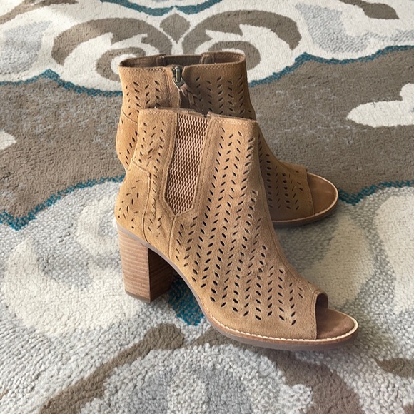 toms peep toe booties
